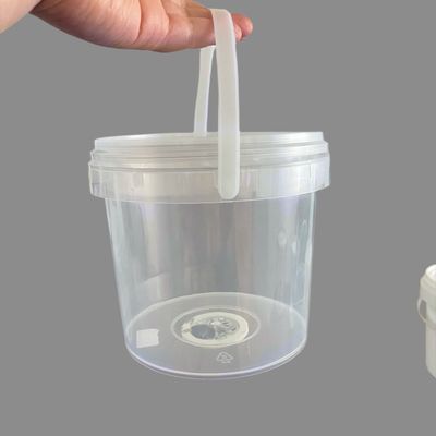 オーダーメイドのラニヤード 丸い輝くバケツ ソース アイスクリームとクッキー プラスチックバケツ