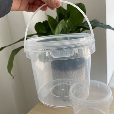 カスタマイズ YES 2L 3L 4L 5L 蓋付きプラスチックバケツ 黒色 耐久性