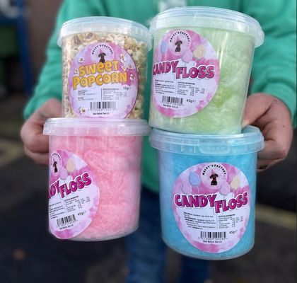 オーダーメイド 丸いプラスチックバケツ ピーナッツ コットン キャンディー ポップコーン 容器 梱包 蓋付き