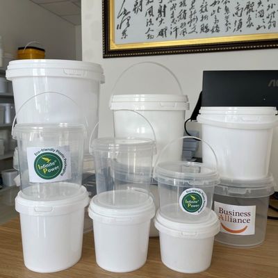 オーダーメイド 丸いプラスチックバケツ ピーナッツ コットン キャンディー ポップコーン 容器 梱包 蓋付き
