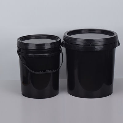 ポリプロピレン塗料包装ソリューションのために設計された丸10リットルの黒いプラスチックバケツ