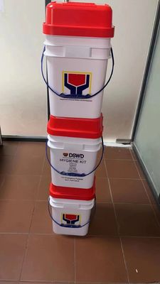 20L 25L 地面耐久性黒色HDPEプラスチックバケツ 建築用 エポキシ高容量