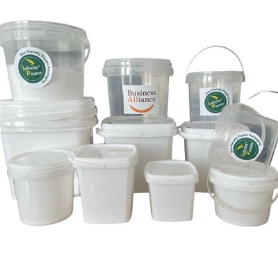 トランスペアレント トー・ゴー コンテナ 防犯蓋付きプラスチックバケツ