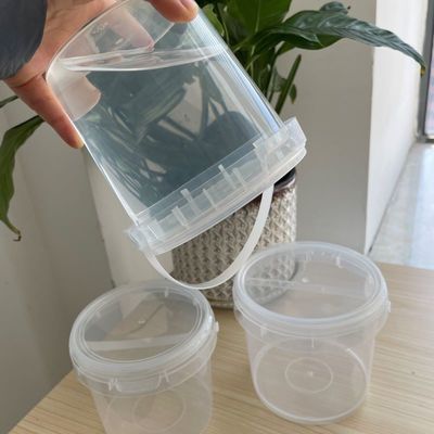 トランスペアレント トー・ゴー コンテナ 防犯蓋付きプラスチックバケツ
