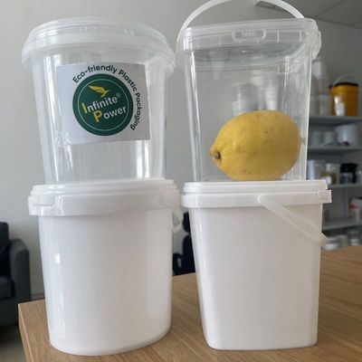 トランスペアレント トー・ゴー コンテナ 防犯蓋付きプラスチックバケツ