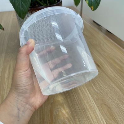 白色 カスタマイズされたLOGO プリント 透明なプラスチックのバケツ ポップコーンバケツ