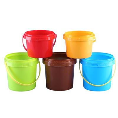 5L食品グレードのプラスチックバケツ 簡単に開ける蓋と丸い形 HDPE素材