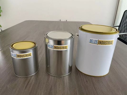 包装をカスタマイズ 丸い金属瓶 1L-5L 塗料とソースのハンドル