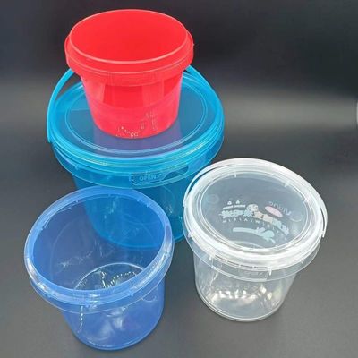 LEDライトポップコーンプラスチックバケツをカスタマイズ 32オンスキャンディー容器 1L クリアバケツ