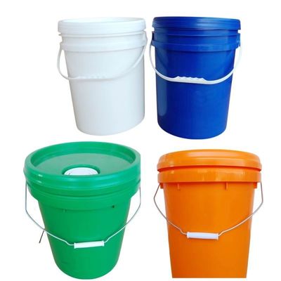 飲料貯蔵 金属ハンドル付きプラスチックバケツ 1L~20L 白 1.0-2.5MM厚さ