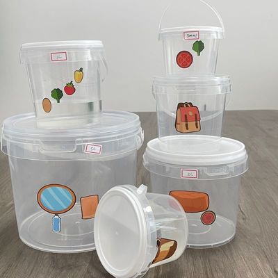 1 ガロンのバケツ 蓋付きのプラスチックバケツ